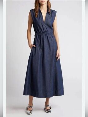 rag & bone Soraya Sleeveless Denim Midi-Dress , Large